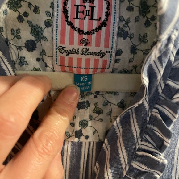 English Laundry Shift Dress in Navy Stripes Size XS - Picture 4 of 4